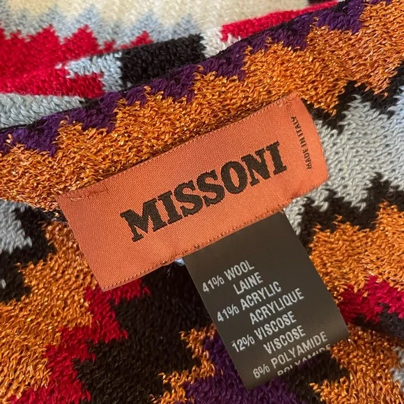 MiSSONi wool blend scarf- NWOT